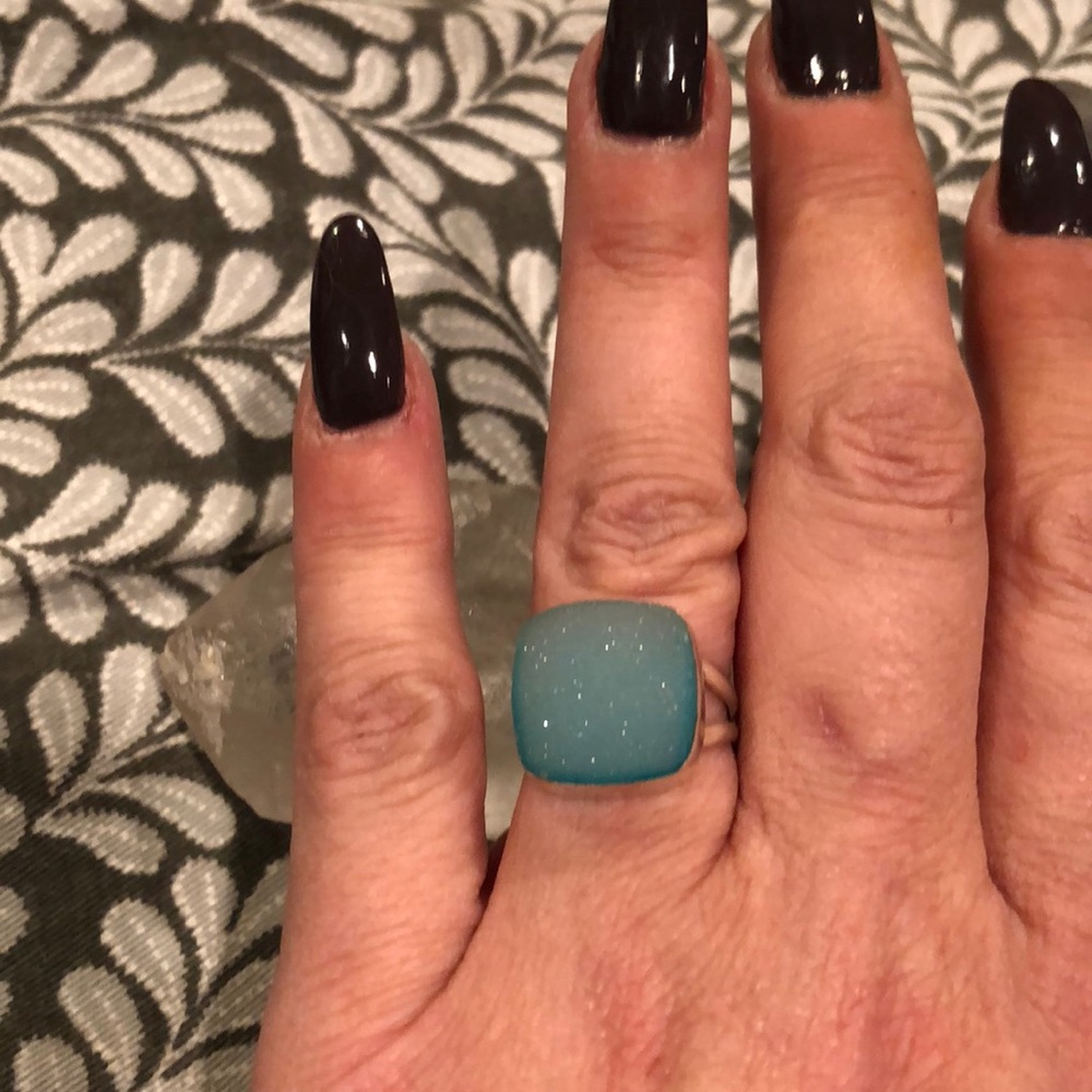 Sterling silver Druzy ring
